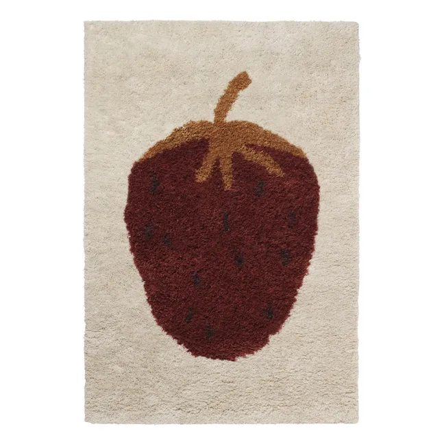 Teppich aus Wolle Fruiticana Erdbeere