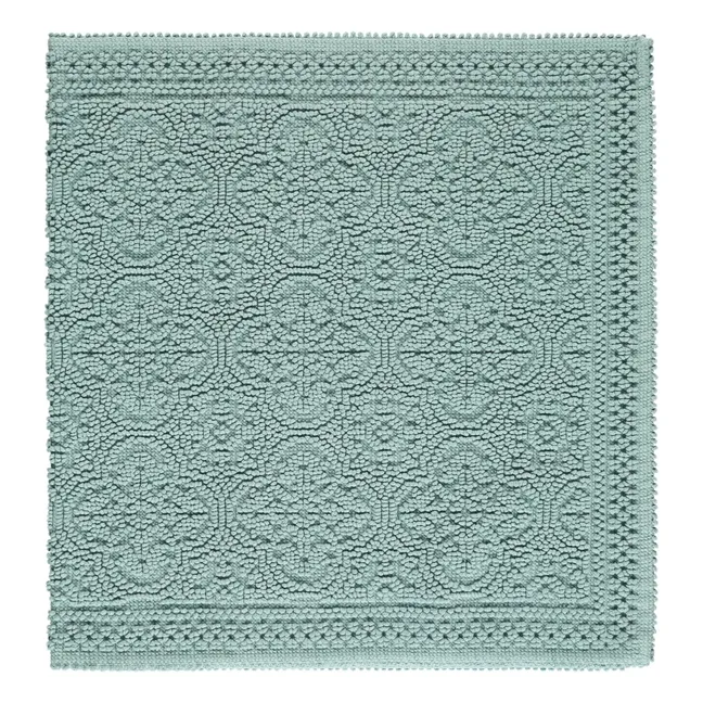 Alfombra de baño de algodón Kymi 55x110 cm | Verde Celedón