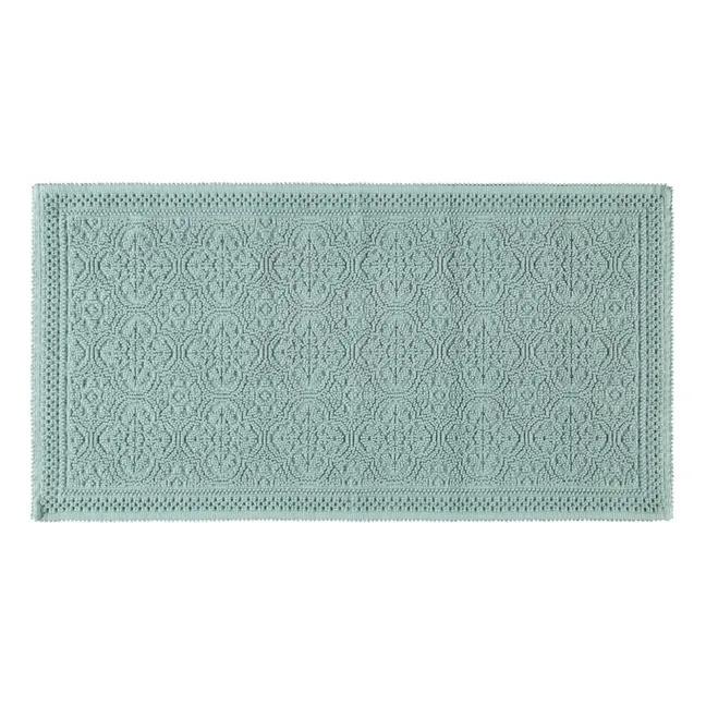Alfombra de baño de algodón Kymi 55x110 cm | Verde Celedón