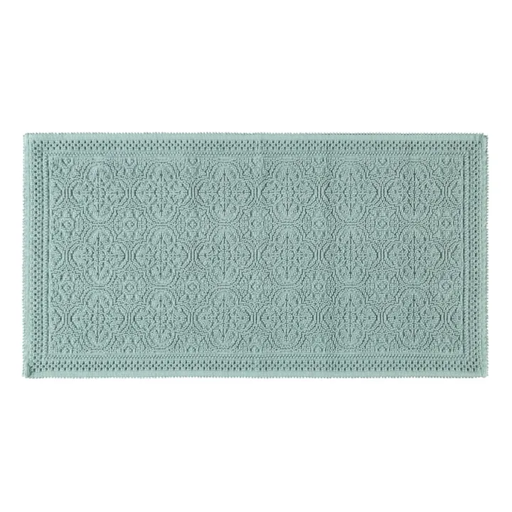 Alfombra de baño de algodón Kymi 55x110 cm | Verde Celedón- Imagen del producto n°0