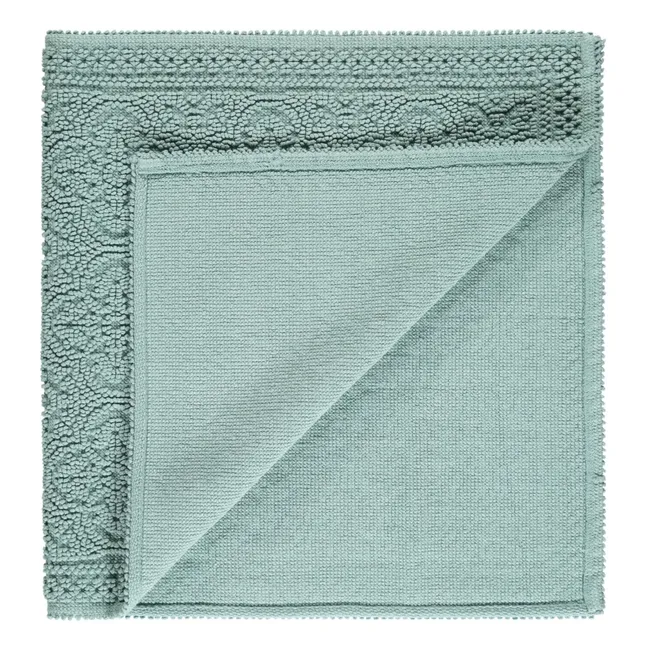 Alfombra de baño de algodón Kymi 55x110 cm | Verde Celedón