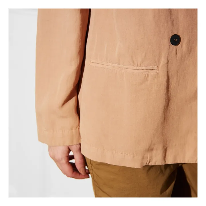 Voscose and Linen Jacket | Dusty Pink- Product image n°2