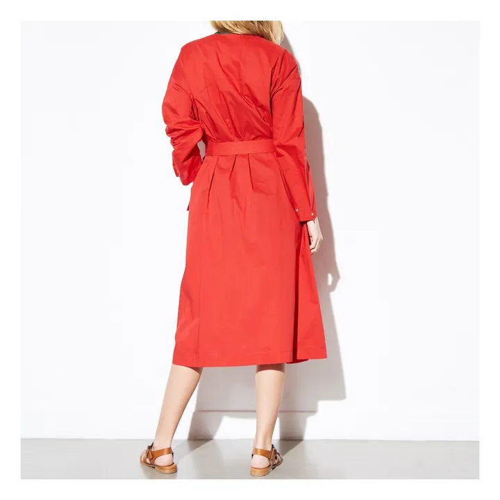 Robe Longue Ceinturée Shelf | Rouge- Image produit n°3