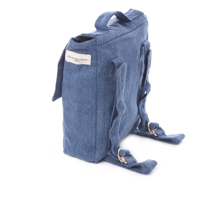 Zaino bambino Minimies in cotone riciclato | Blu denim chiaro
