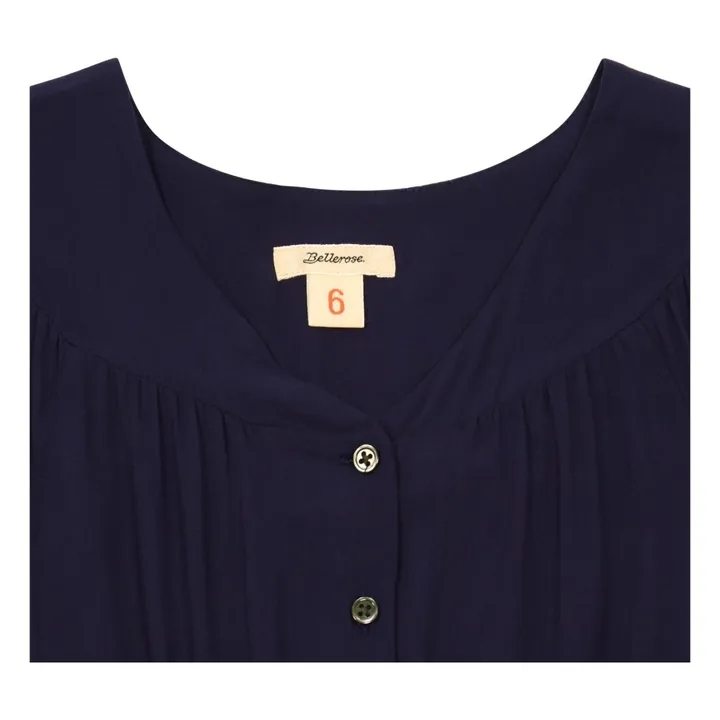 Vestido botones cintura elástica Alies | Azul Noche- Imagen del producto n°1
