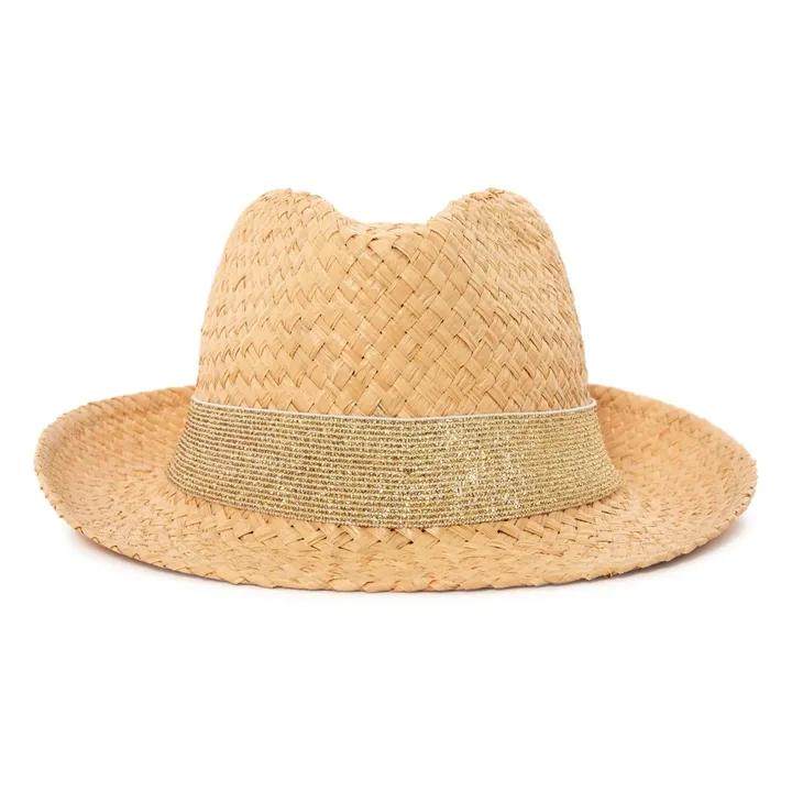 Sombrero de paja lúrex dorado | Dorado- Imagen del producto n°2