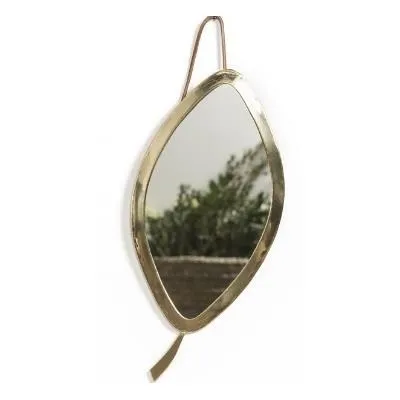 Espejo de hoja de latón | Dorado- Imagen del producto n°1