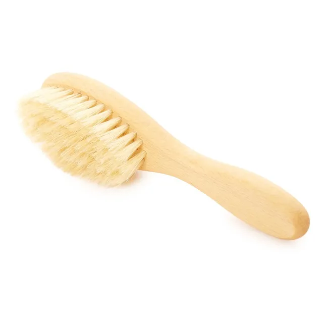 Haarbürste aus Buche und Seidenborsten Vogel