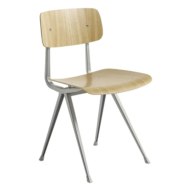 Chaise Result en chêne laqué brillant - Réedition Friso Kramer & Wim Rietveld | Beige