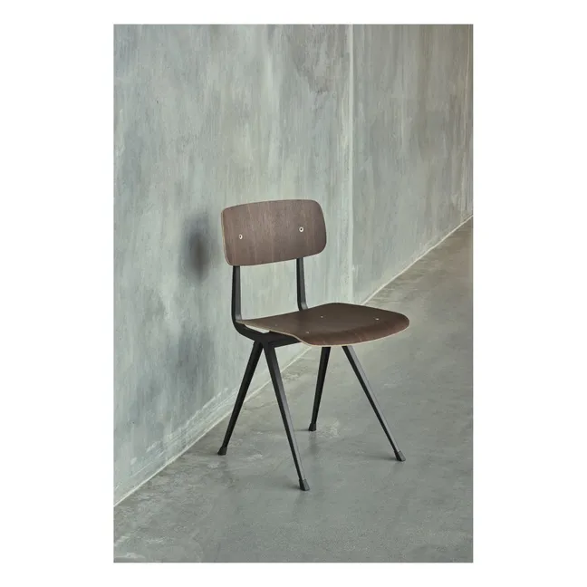 Chaise Result en chêne fumé - Réedition Friso Kramer & Wim Rietveld | Noir