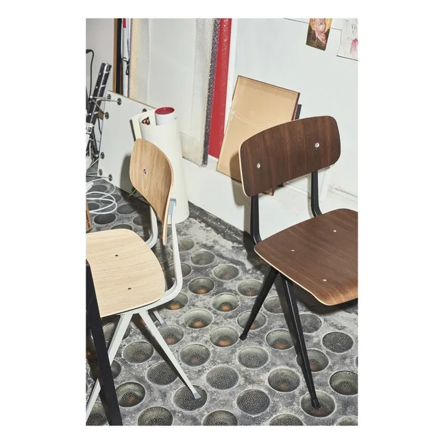 Chaise Result en chêne fumé - Réedition Friso Kramer & Wim Rietveld | Noir