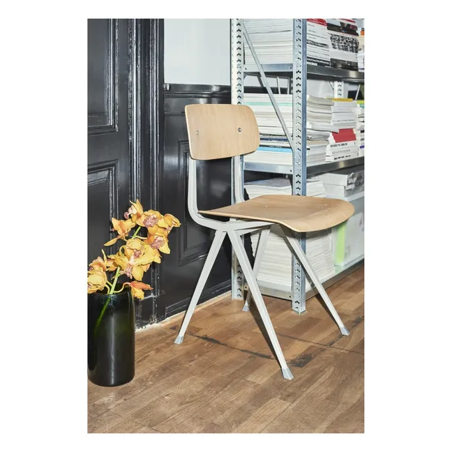 Chaise Result en chêne laqué brillant - Réedition Friso Kramer & Wim Rietveld | Beige