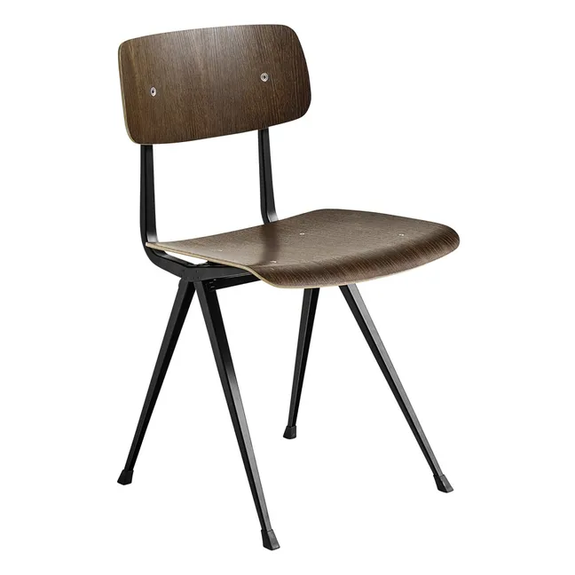 Chaise Result en chêne fumé - Réedition Friso Kramer & Wim Rietveld | Noir