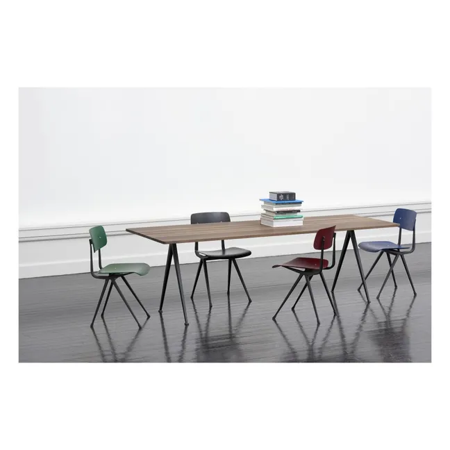 Result Tinted Oak Chair - Friso Kramer & Wim Rietveld Re-edition  | Burgundy