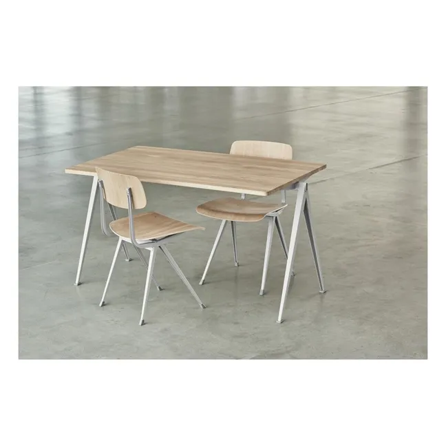 Chaise Result en chêne laqué brillant - Réedition Friso Kramer & Wim Rietveld | Beige