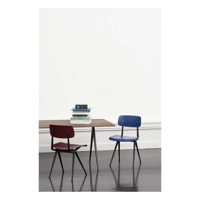 Result Tinted Oak Chair - Friso Kramer & Wim Rietveld Re-edition  | Burgundy