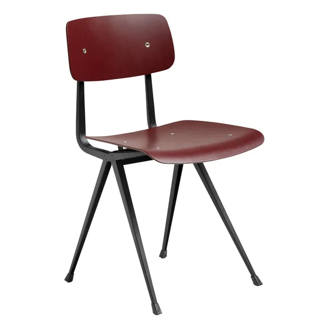 Result Tinted Oak Chair - Friso Kramer & Wim Rietveld Re-edition  | Burgundy