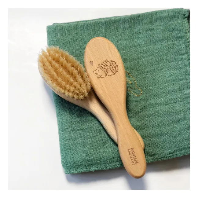 Spazzola per capelli in faggio e peli di seta 