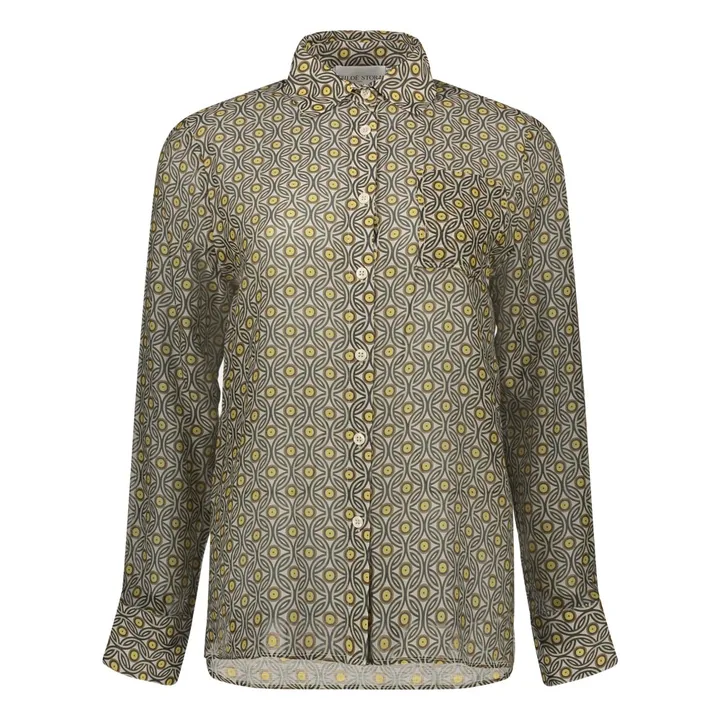Camisa de algodón y seda Caro | Amarillo- Imagen del producto n°0