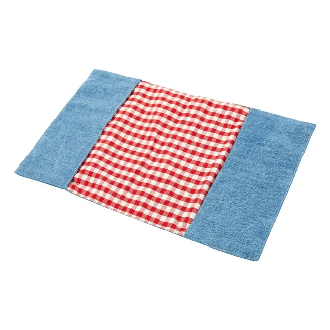 Protège carnet de santé Gabin en denim upcyclé