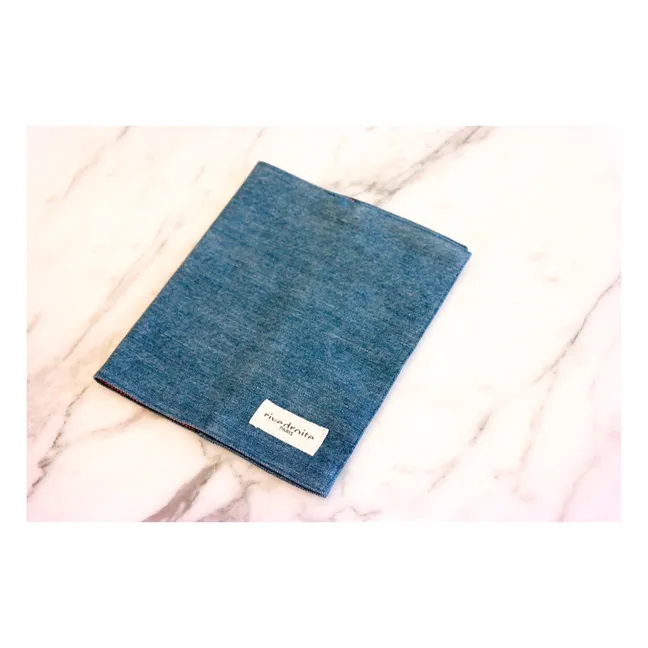 Protège carnet de santé Gabin en denim upcyclé