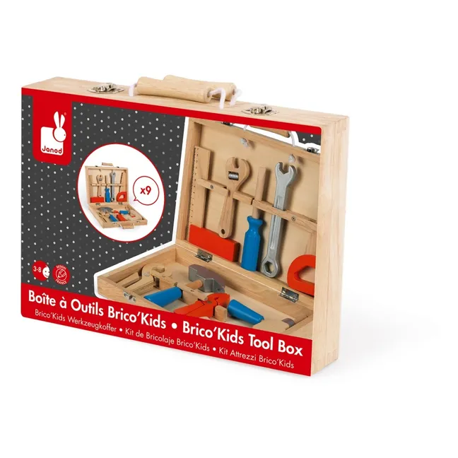 Brico Kids Toolbox - 9 Pieces 