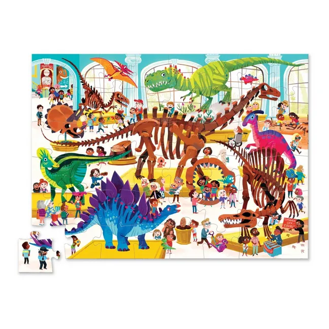 Puzzle Un día en el Museo de Historia Natural - 48 piezas | Azul