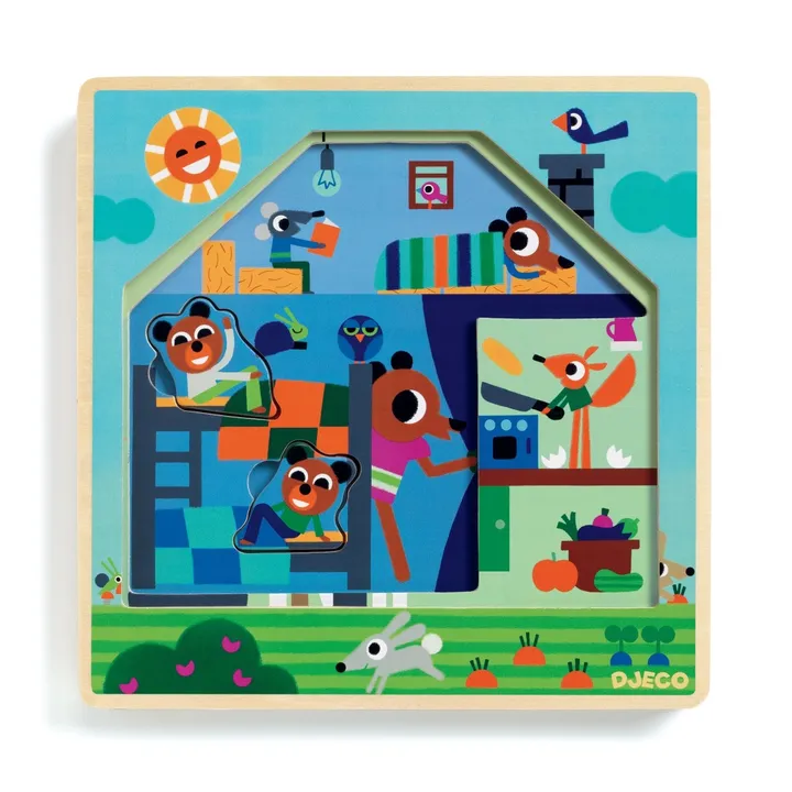 Puzzle en bois 3 niveaux - Chez Gaby- Image produit n°2