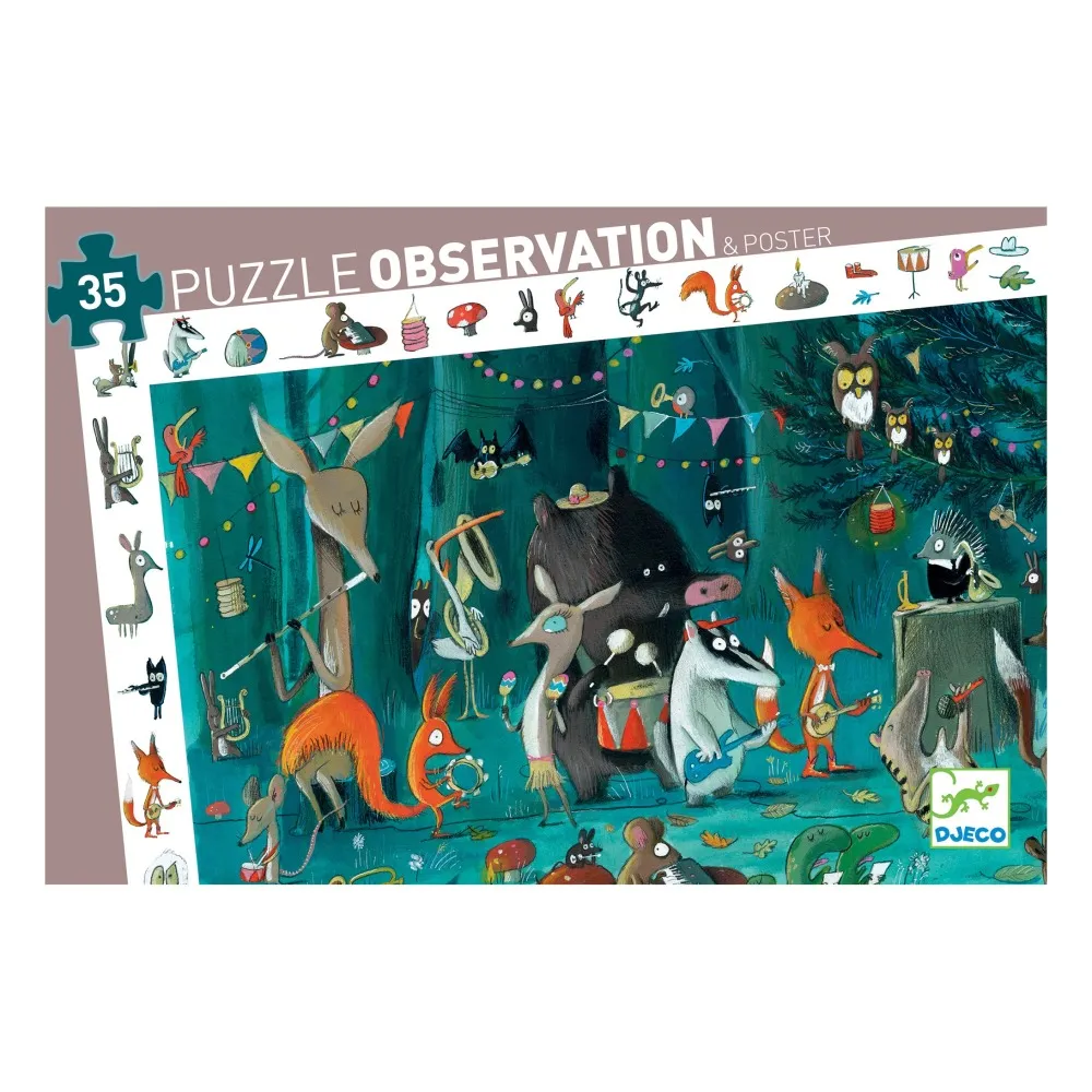 Djeco Multicoloured L'orchestre Observation Puzzle - 35 Pieces