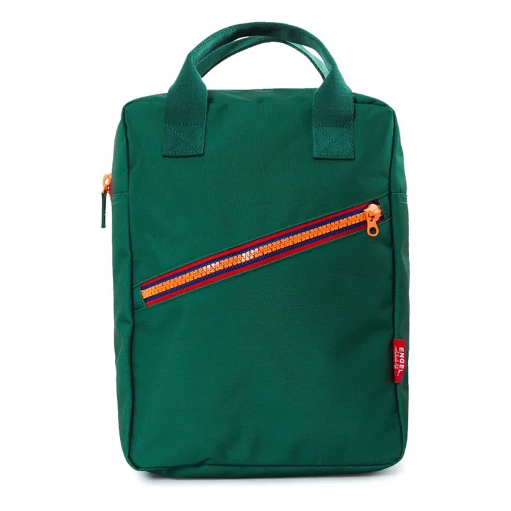 Engel Großer Rucksack recyceltes Plastik Grün Smallable