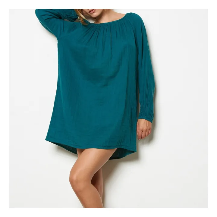 Nina Short Dress - Women's Collection | Teal Blue S022- Product image n°1