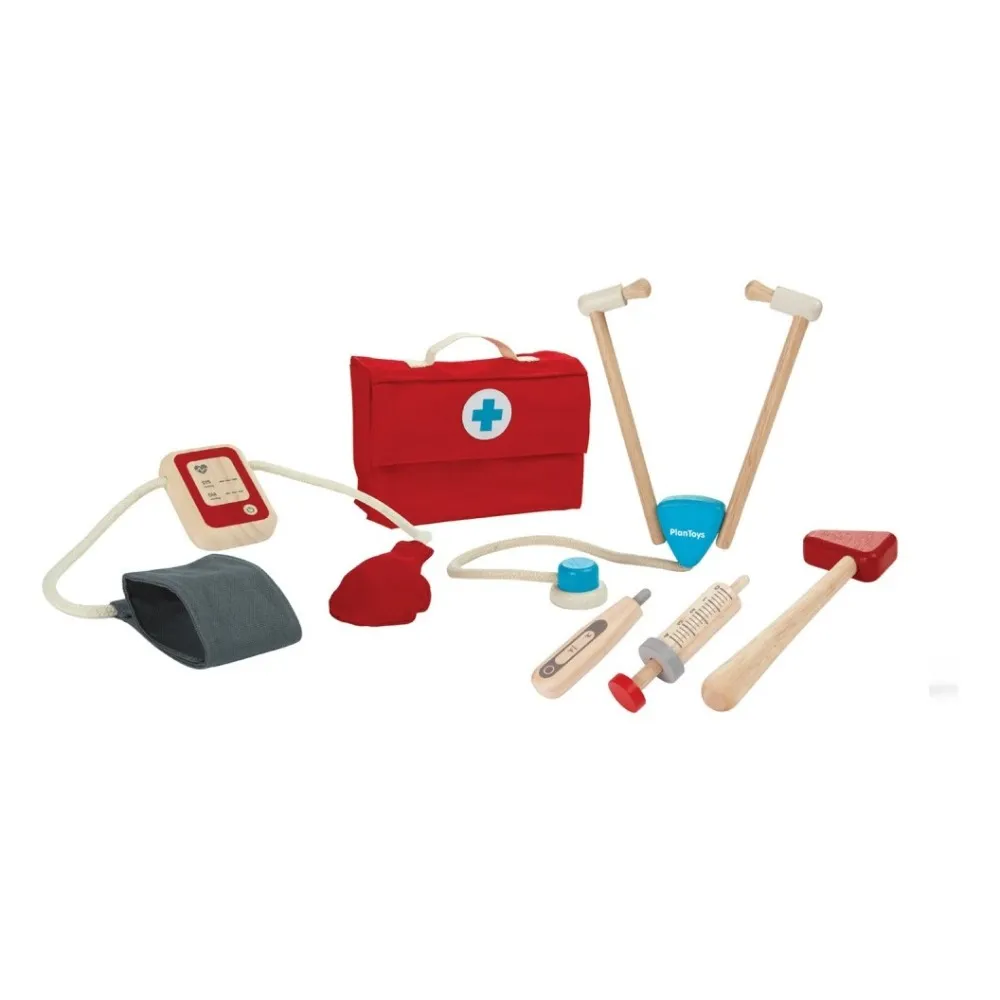Plan Toys Multicoloured Doctor's Case With Wooden Accessories