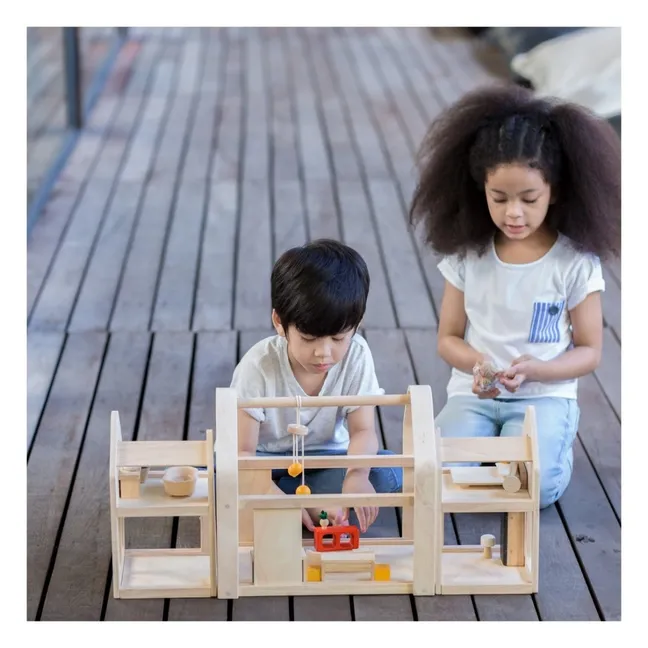 Modular 3 blocks Wooden House 