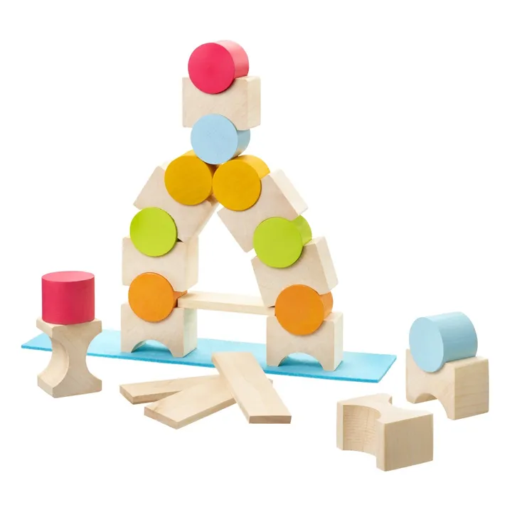 Cubes en bois - Jeu d'équilibre à empiler- Image produit n°0