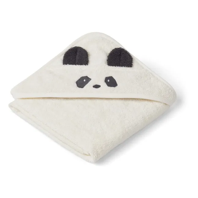 Albert Organic Cotton Panda Bath Cape | Ecru
