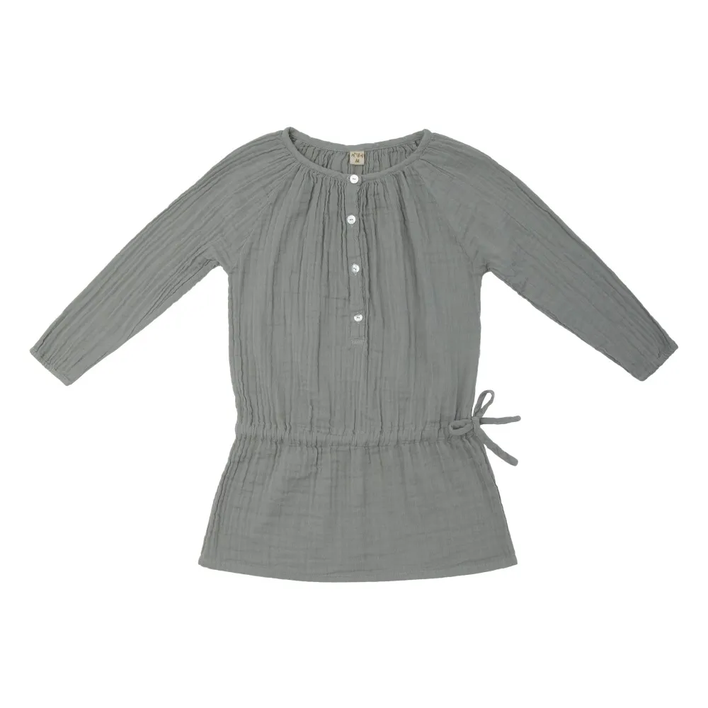 Numero 74 Silver Grey S019 Naia Buttoned Dress