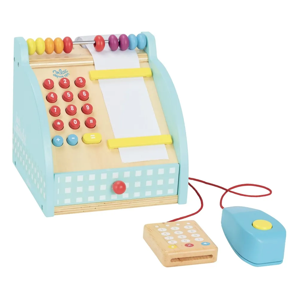 Vilac Multicoloured Wooden Cash Register With Accessories