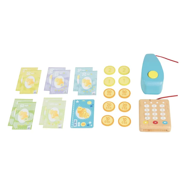 Caja registradora de madera y accesorios- Imagen del producto n°2