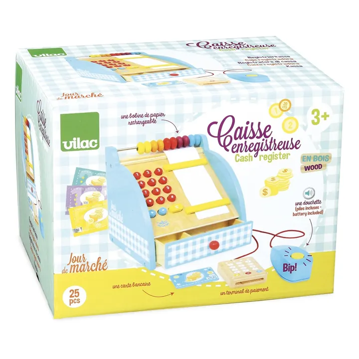 Caja registradora de madera y accesorios- Imagen del producto n°3