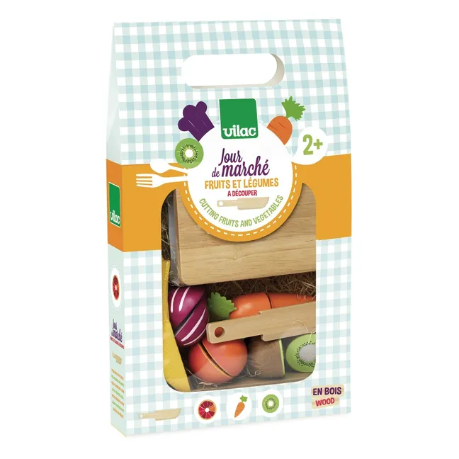 Früchte und Gemüse aus Holz - 7-teilig 