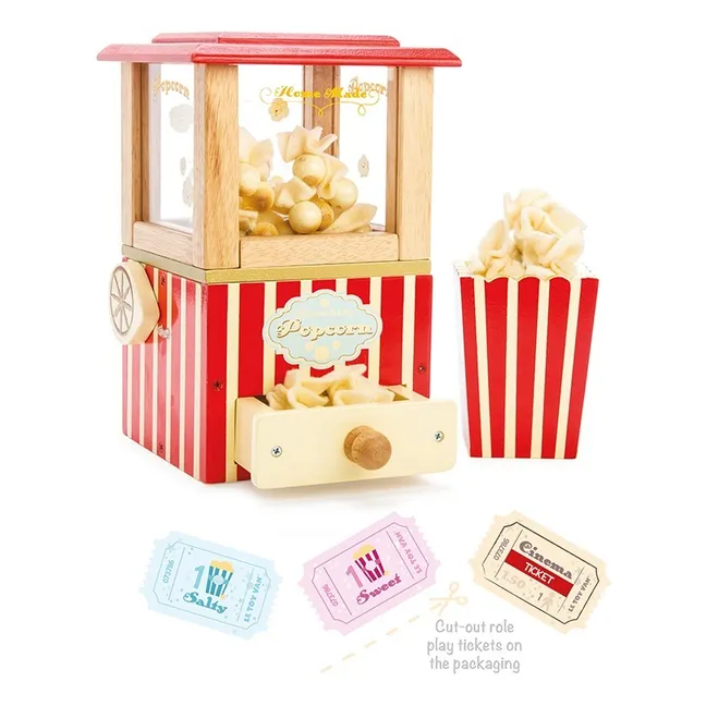 Popcorn-Gerät aus Holz 