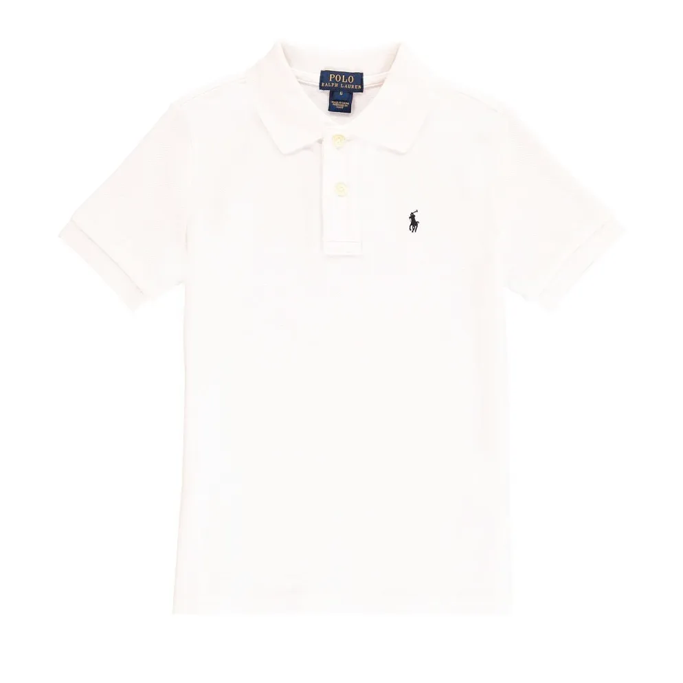 Ralph Lauren White Classic Mesh Polo