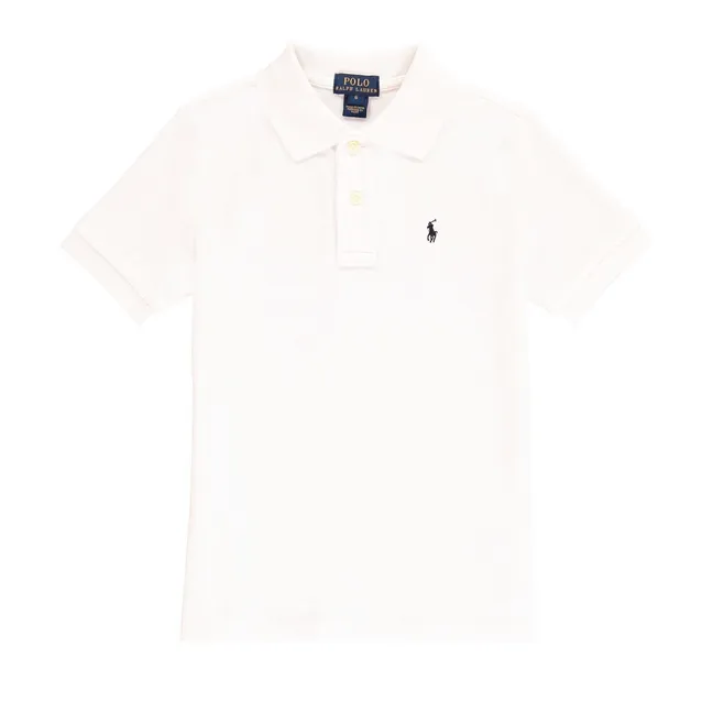 Classic Mesh Polo | White