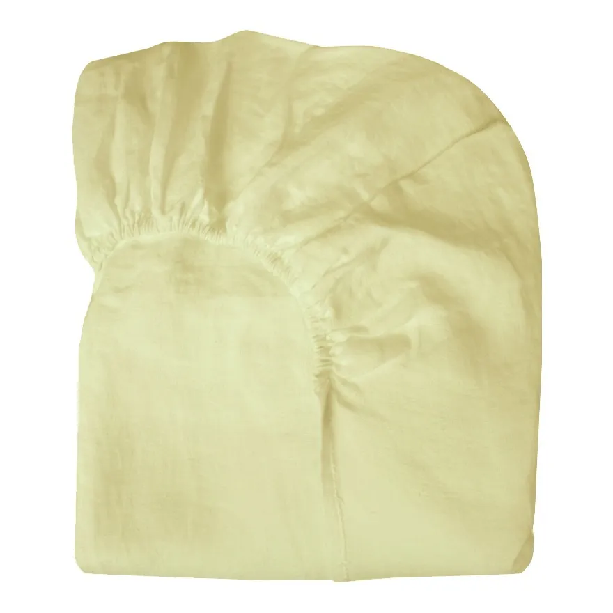 La Petite Collection Vanilla Cotton Gauze Baby Fitted Sheet
