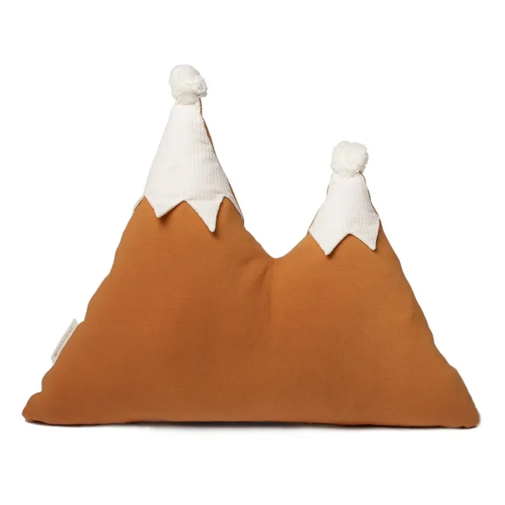 Coussin Montagnes enneigées en coton bio 40x50 cm | Orange- Image produit n°0