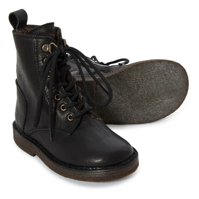 Boots Lacets Fourrées | Noir