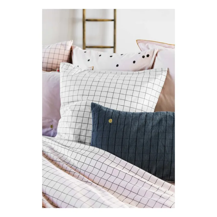 Oscar Checkered Duvet Cover | Powder pink- Product image n°2