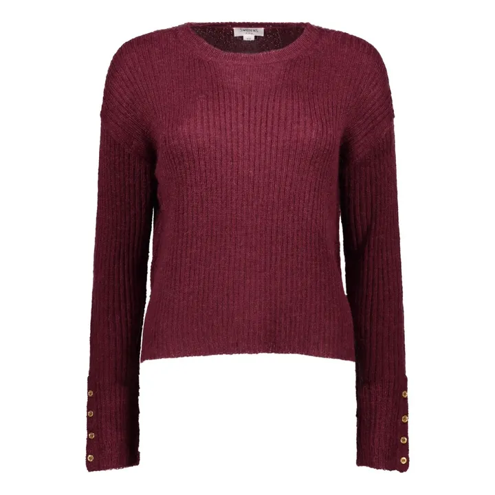 Pullover aus Mohair-Wolle Testud  | Burgunderrot- Produktbild Nr. 0