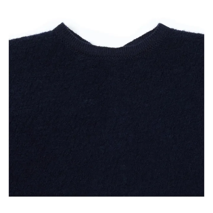 T-Shirt Bi Materiale Lana Riciclata  | Blu- Immagine del prodotto n°1