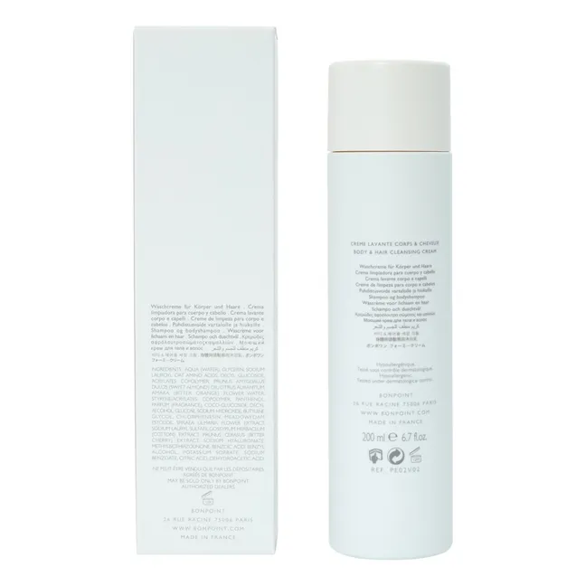 Schäumende Reinigungscreme für Gesicht, Körper und Haare - 200 ml